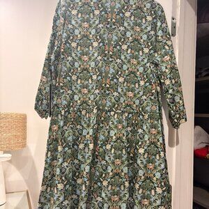 TUCKERNUCK Sage Deco Damask Royal Shirt Dress